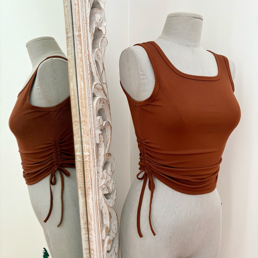 Orange Ruffle Basic Cami - Picture 6 of 11